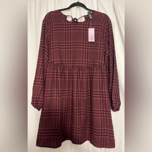 Plaid babydoll style dress